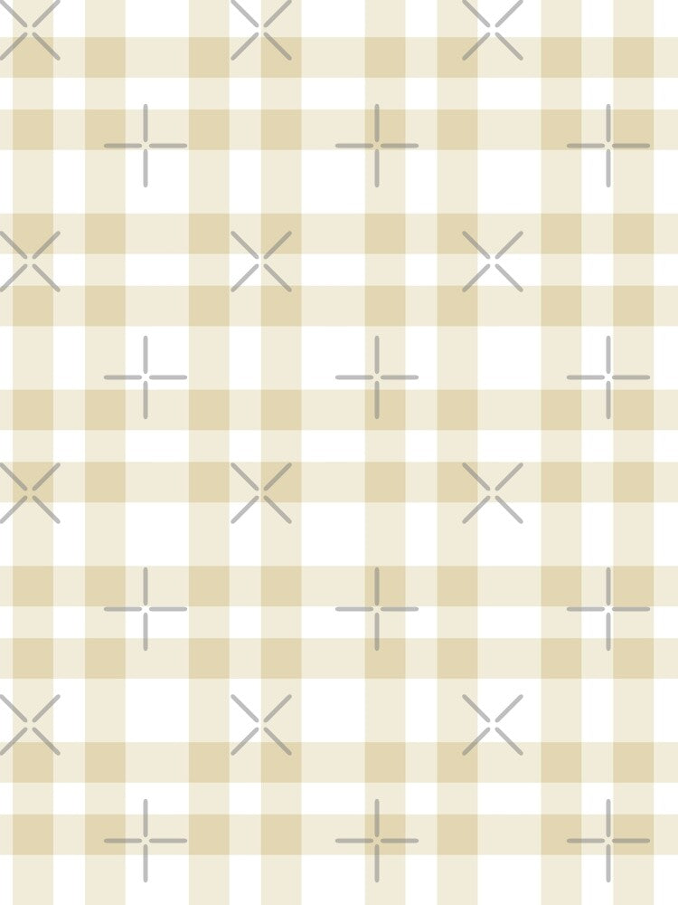 Plaid -  wildflower - gold by Stephanie Fiona Design