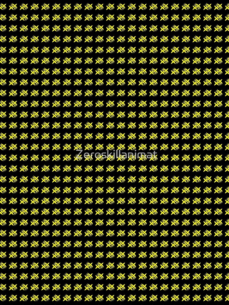 Traditional Japanese Flowery Pattern (black and gold) by Zeroskillanimat