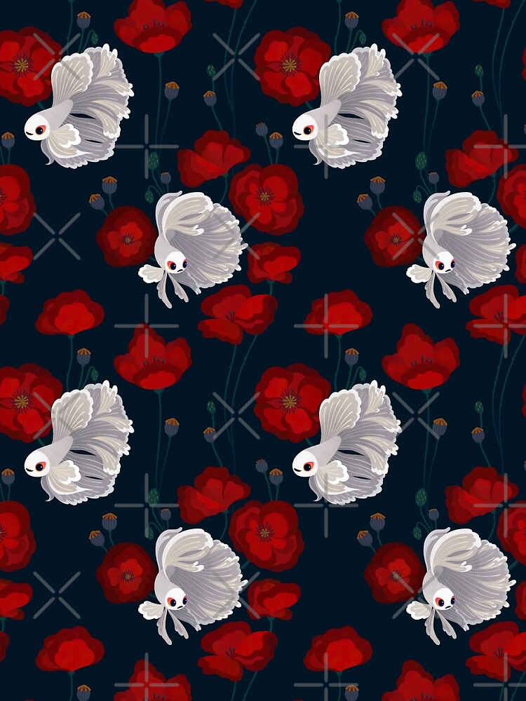 Bettas and Poppies by pikaole