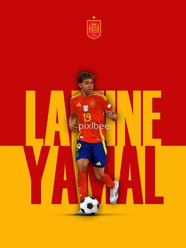 Lamine Yamal Art – Rising Soccer Prodigy by pixlbee