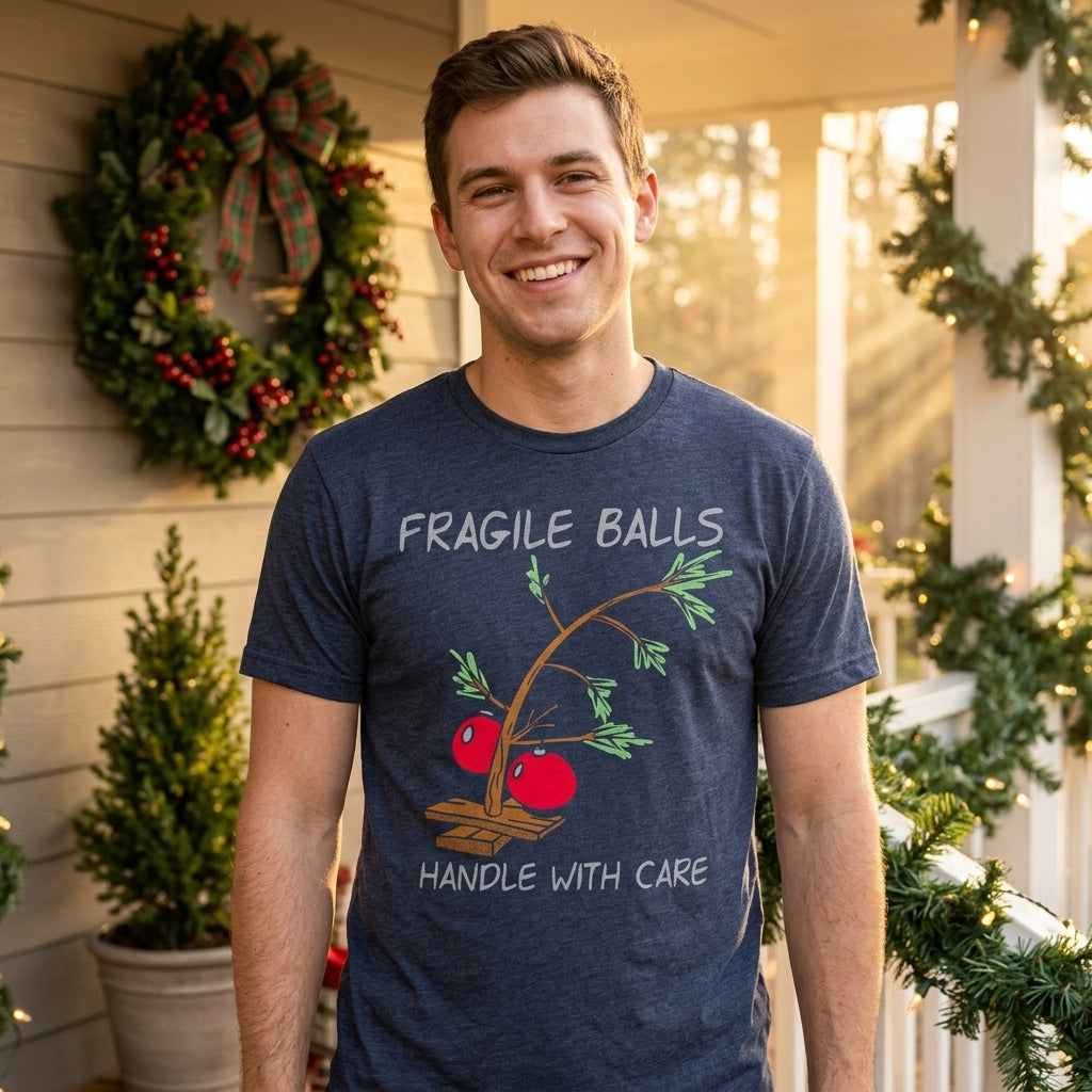 Fragile Balls Handle With Care Men's T Shirt
