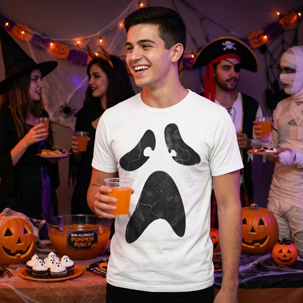 Giant Ghost Face Men's T Shirt