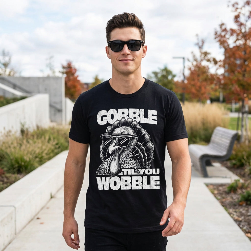 Gobble Til You Wobble Men's T Shirt