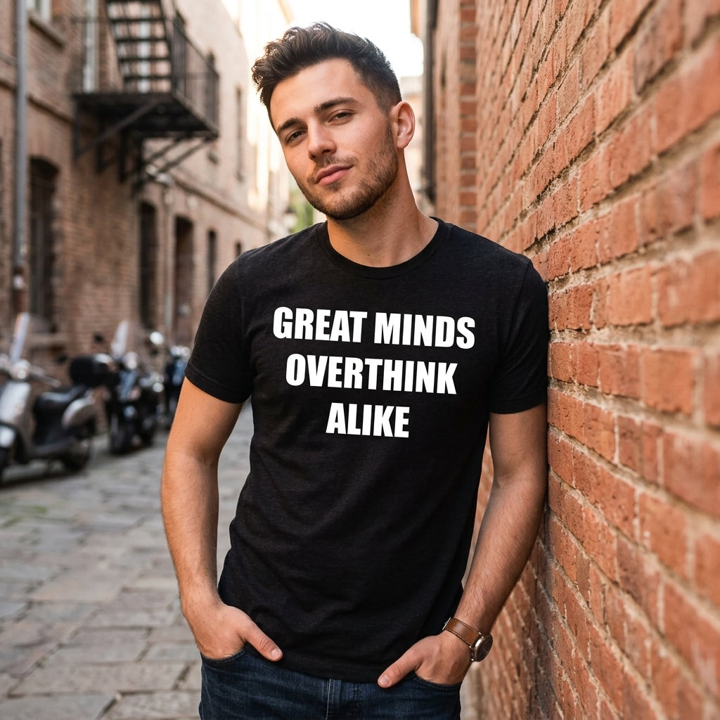 Great Minds Overthink Alike Men's T Shirt