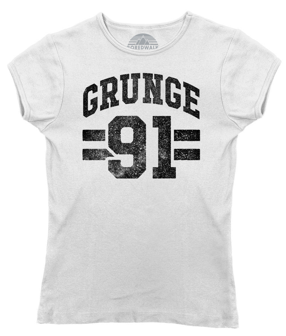 Women's Grunge 91 T-Shirt - Alternative 90s Music Punk Grunge Rock and Roll