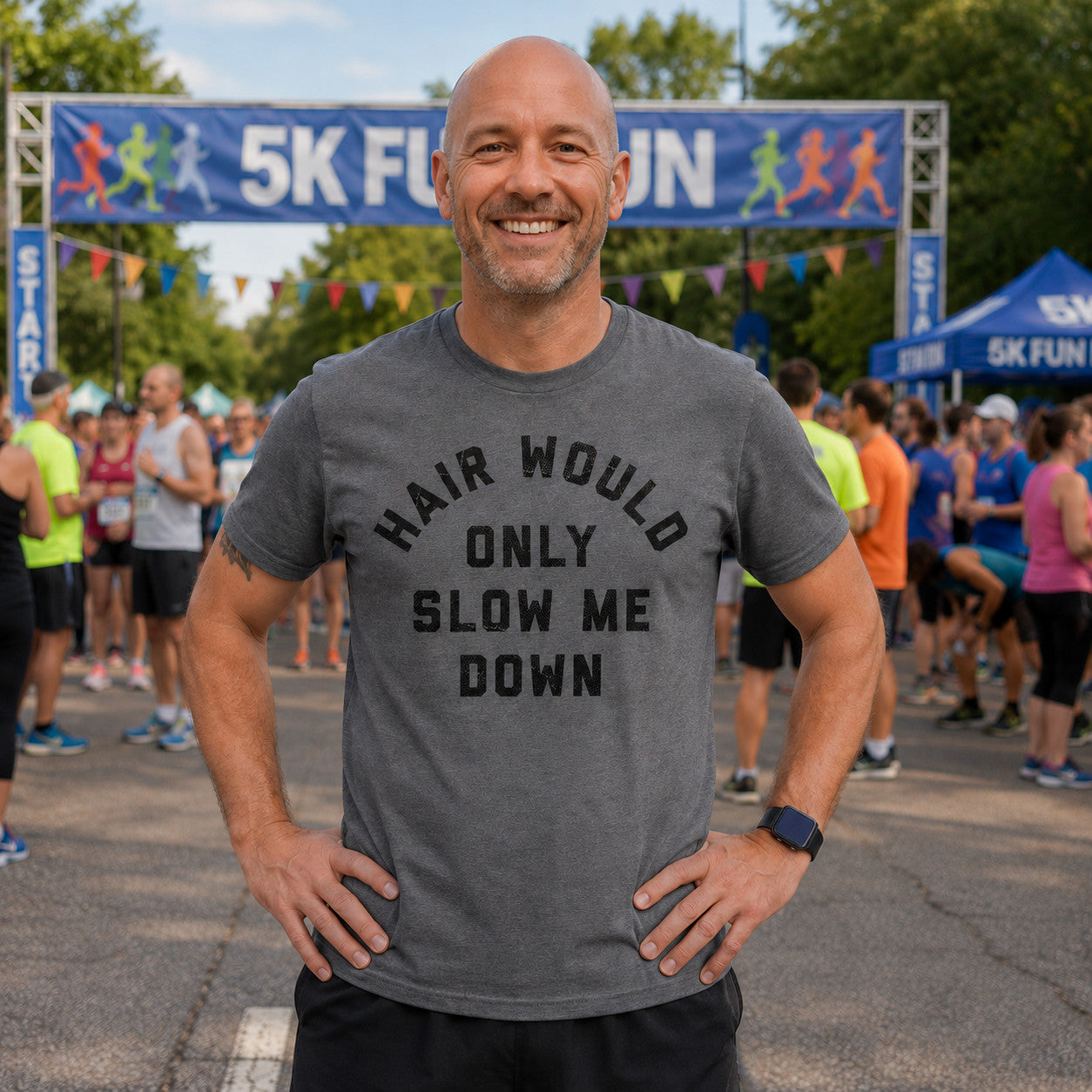 Hair Would Only Slow Me Down Men's T Shirt