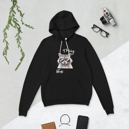 Unisex hoodie, raccoon "Thug Life"