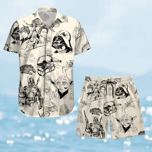 Darth Vader Button Shirt, Star Wars Hawaiian Short, Disney Trip Shirt, Magic Kingdom Tee, This Is The Way Summer Shirt, Gift For Fan