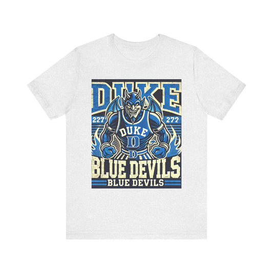 Duke Blue Devils Tee, Unisex Short Sleeve Shirt for Sports Fans, College Apparel, Game Day Gear, Duke University Merchandise, NCAA Shirt