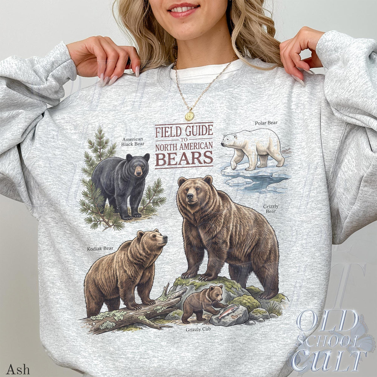 Vintage Bear Retro North American Wildlife 90s Natural History Forest Animal Lover Cabin Nostalgia (1)