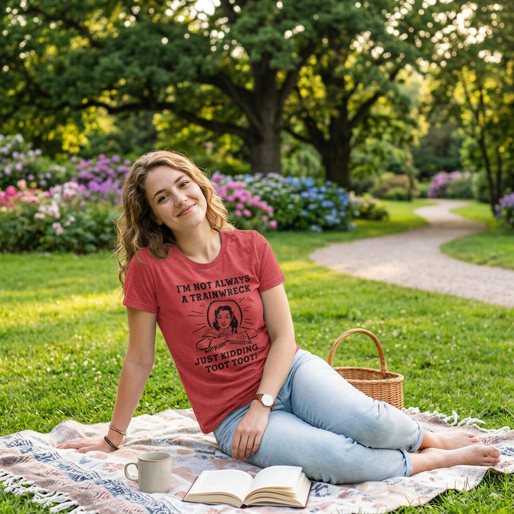 Im Not Always A Trainwreck Just Kidding Toot Toot Women's T Shirt
