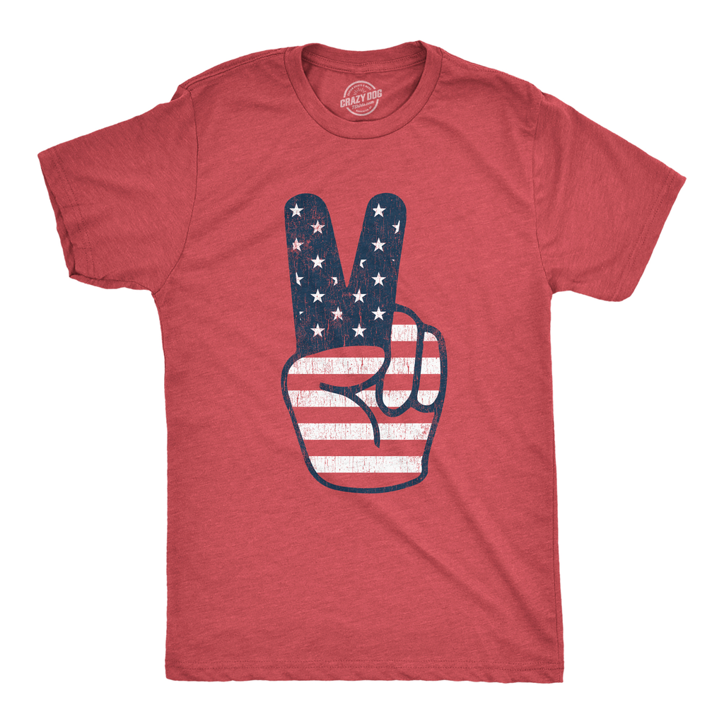Peace Sign American Flag Youth T Shirt