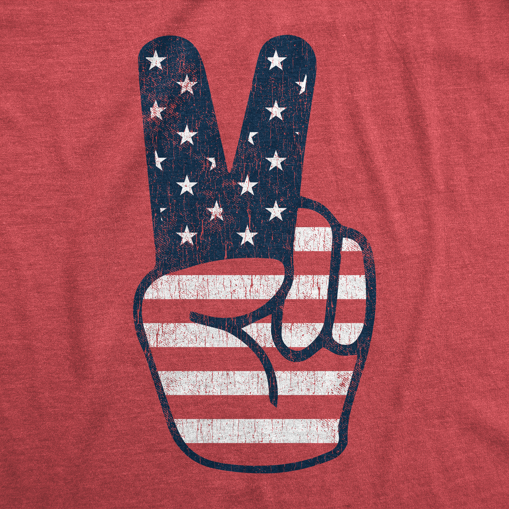 Peace Sign American Flag Youth T Shirt