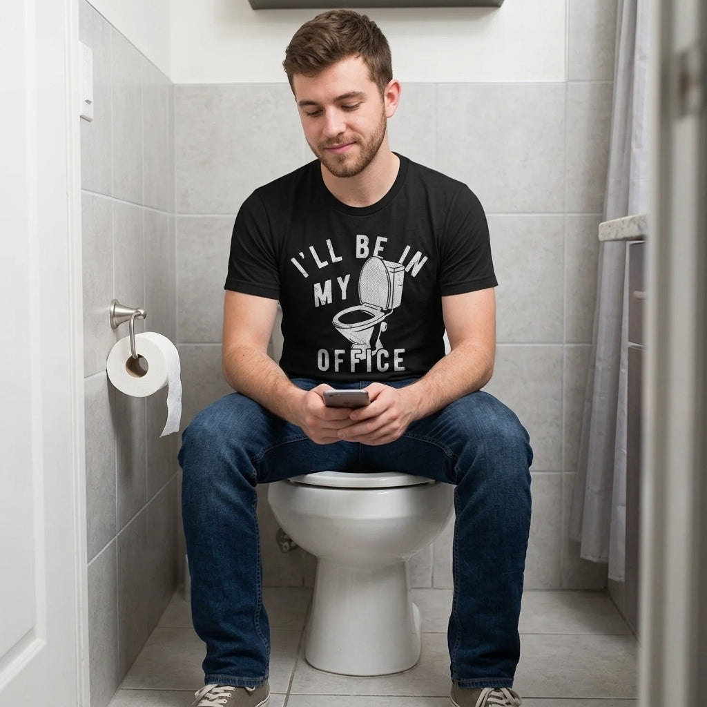 Ill Be In My Office Toilet Men's T Shirt