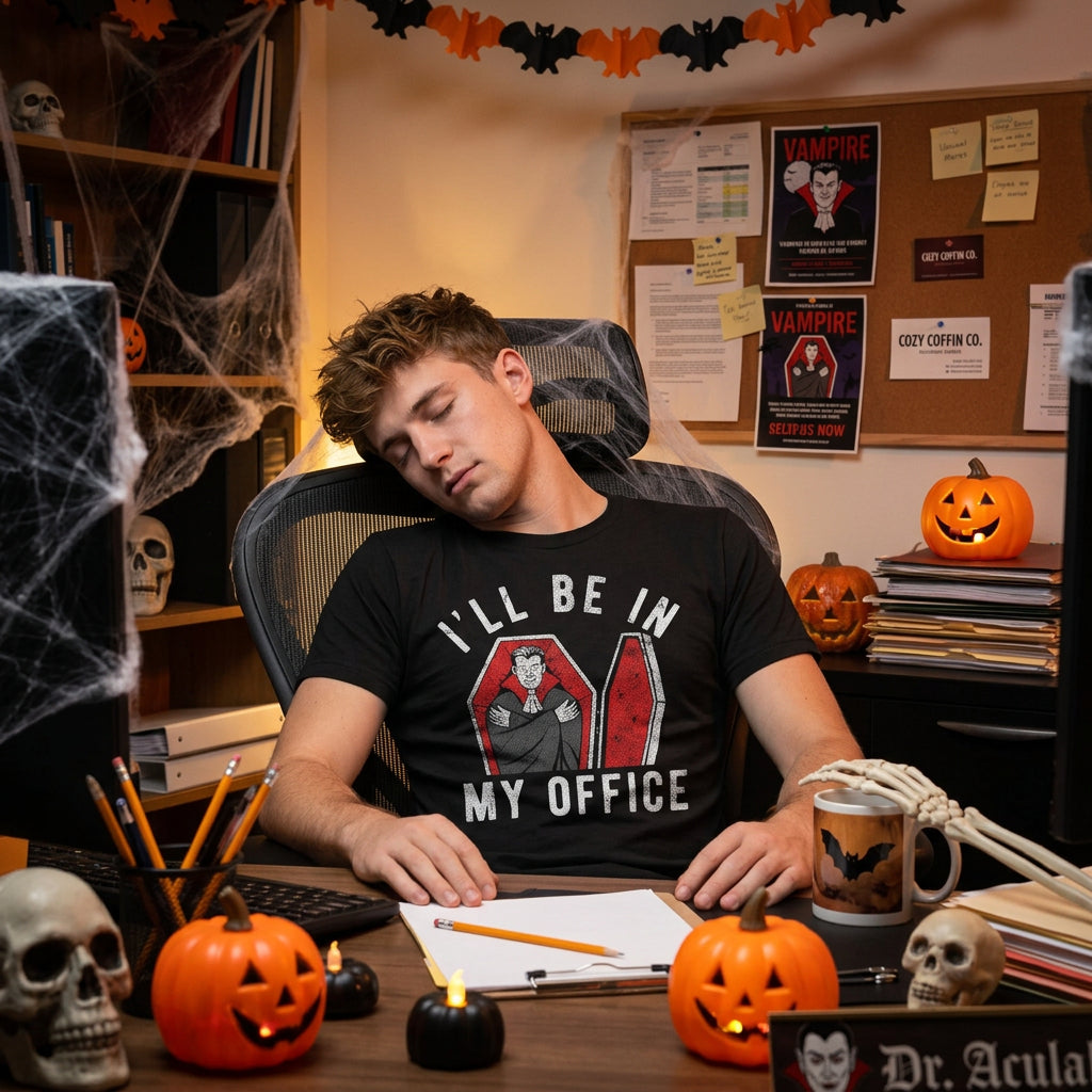 Ill Be In My Office Dracula Coffin Men's T Shirt