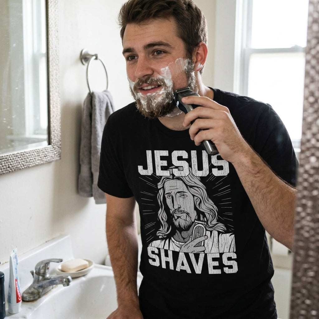 Jesus Shaves Men's T Shirt