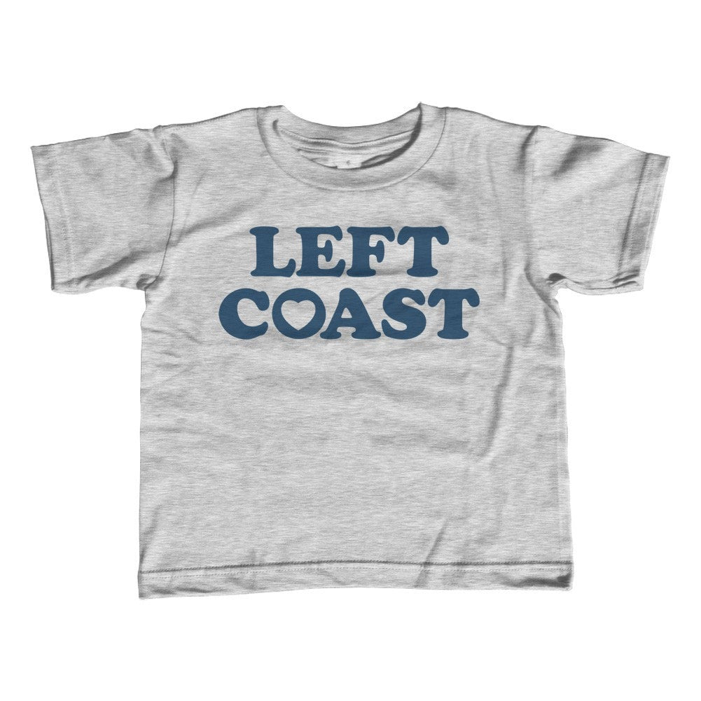 Girl's Left Coast T-Shirt - Unisex Fit - California Oregon Washingon West Coast