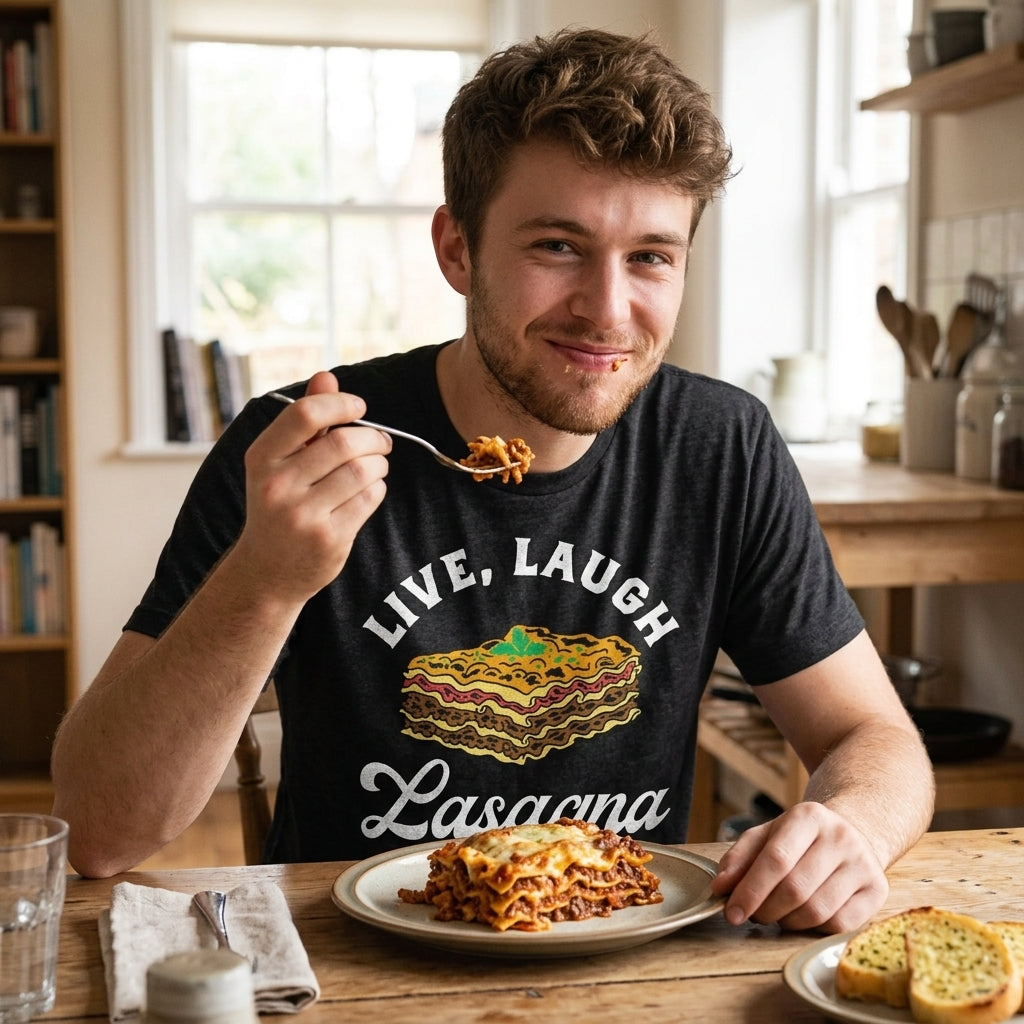Live Laugh Lasagna Men's T Shirt