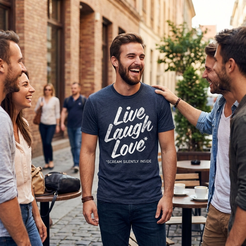 Live Laugh Love Scream Silently Inside Men's T Shirt