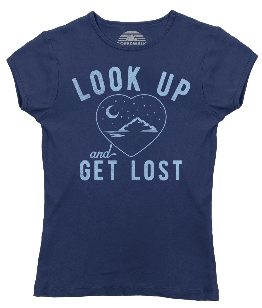 Women's Look Up and Get Lost T-Shirt - Astronomy Shirt