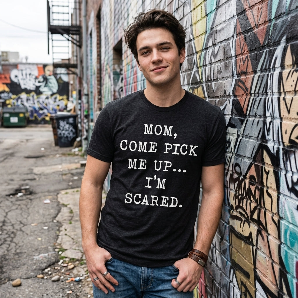 Mom Come Pick Me Up Im Scared Men's T Shirt