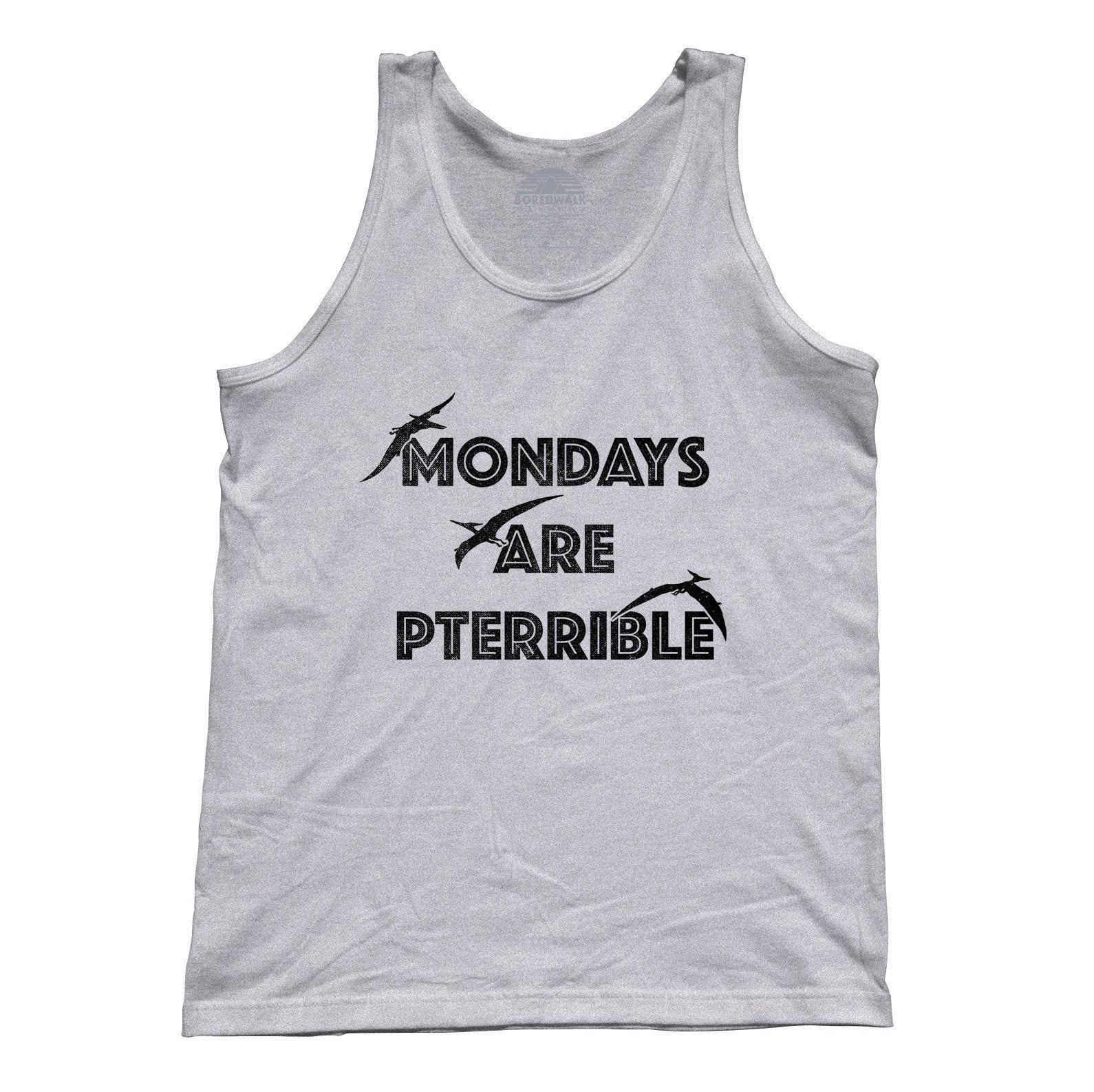 Unisex Mondays Are Pterrible Tank Top - Funny Dinosaur Shirt