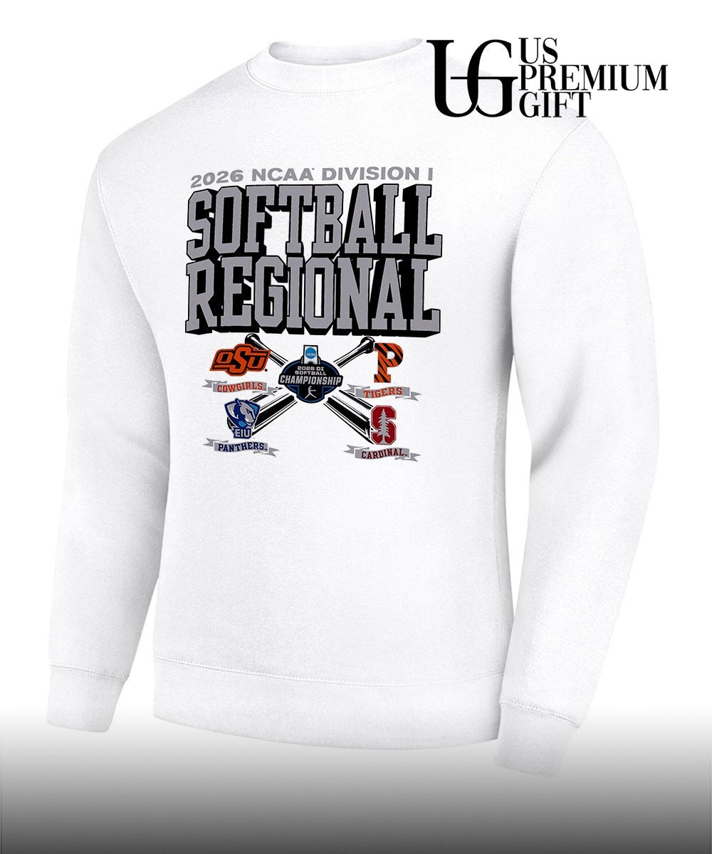Oklahoma State University and Tigers and Panthers and Cardinal 2026 NCAA Division I Softball Regional logo shirt