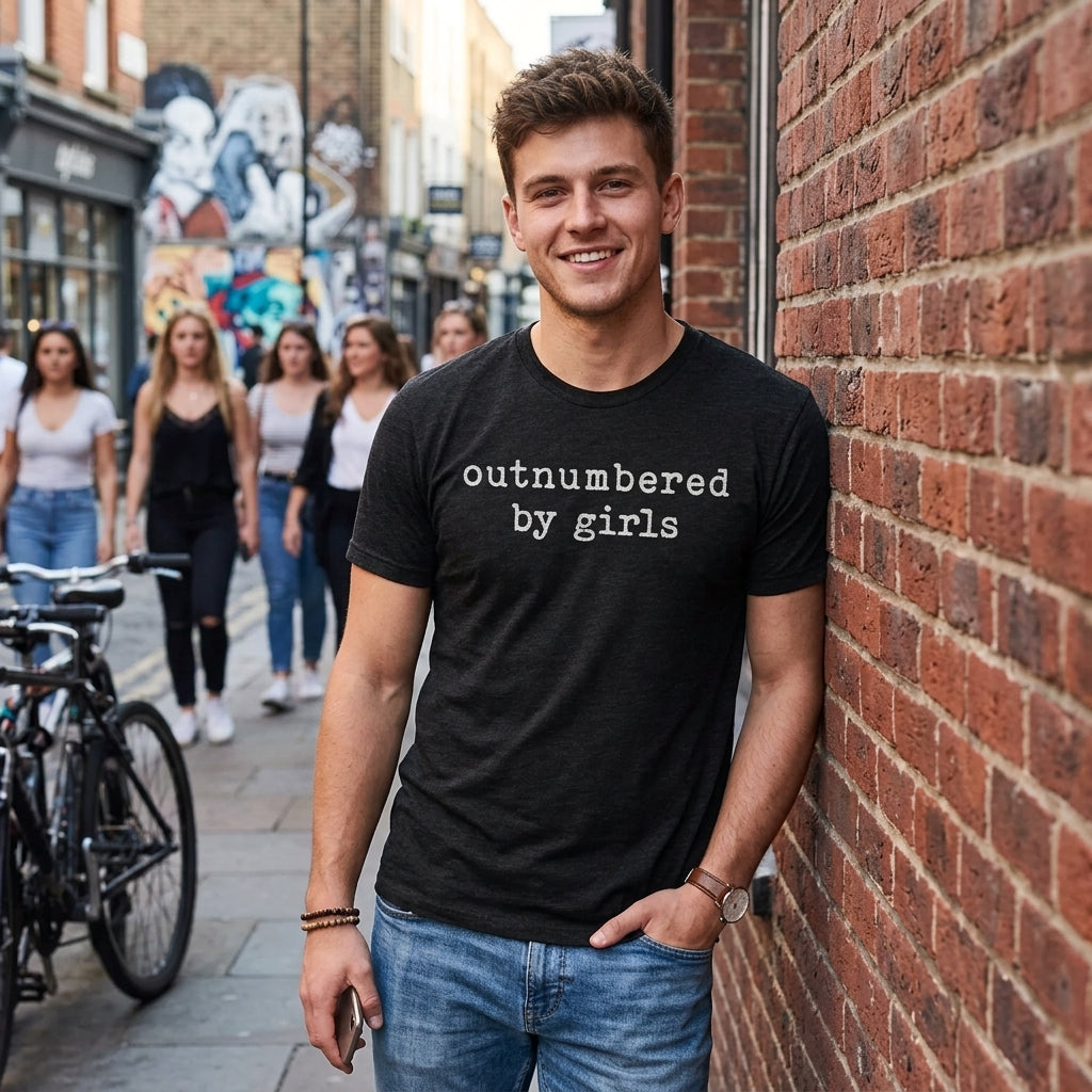 Outnumbered By Girls Men's T Shirt