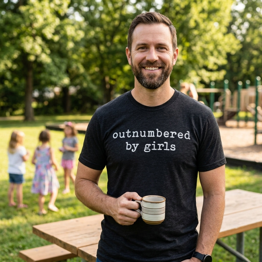 Outnumbered By Girls Men's T Shirt