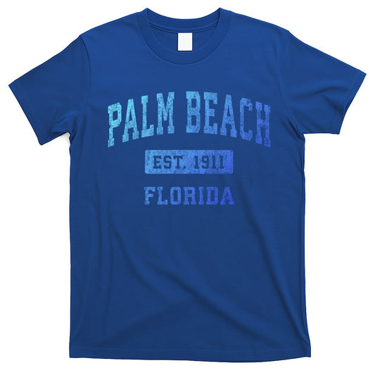 Palm Beach Florida Fl Vintage Established Sports Design Funny Gift T-Shirt