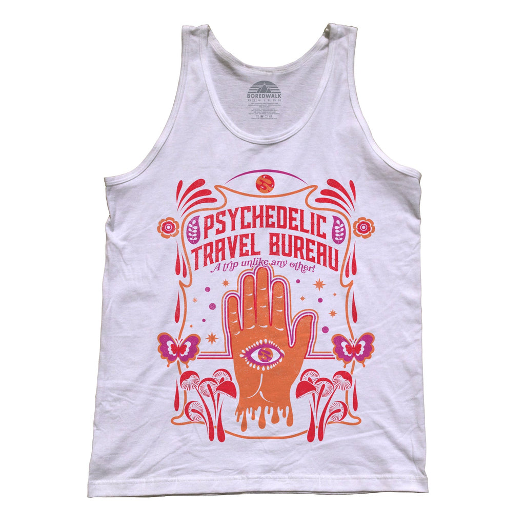 Unisex Psychedelic Travel Bureau Tank Top