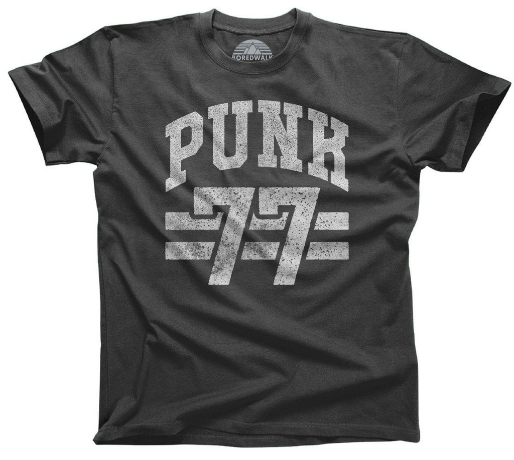 Men's Punk 77 T-Shirt Alternative 90s Music Punk Grunge Rock and Roll