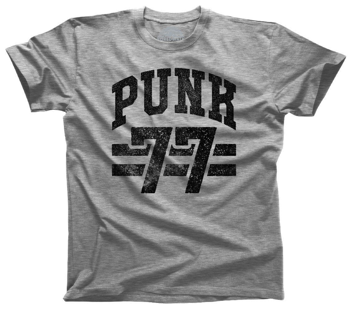 Men's Punk 77 T-Shirt Alternative 90s Music Punk Grunge Rock and Roll