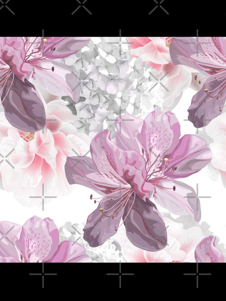 French Soft Mauves floral watercolour by DavJen