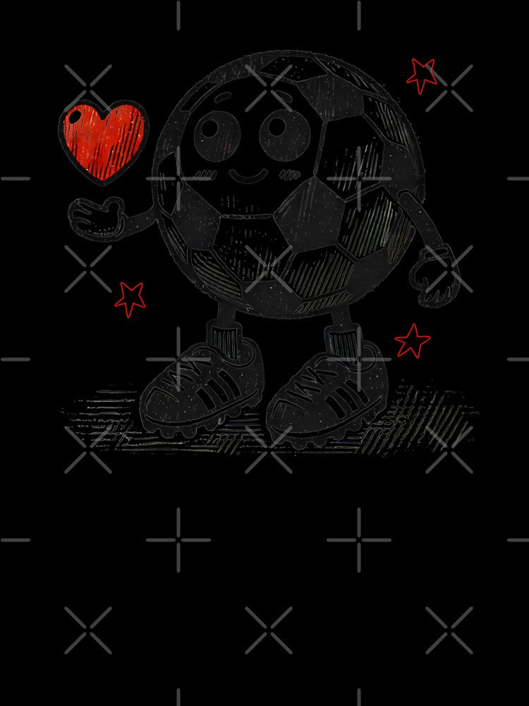 Soccer Ball with Heart Valentine's Day - Soccer is my Valentine - Minimalist Animal Art by BeaverFriends