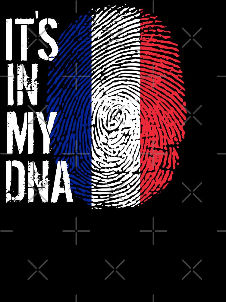 France Flag Fingerprint - It's in my DNA French by PartyShirts1