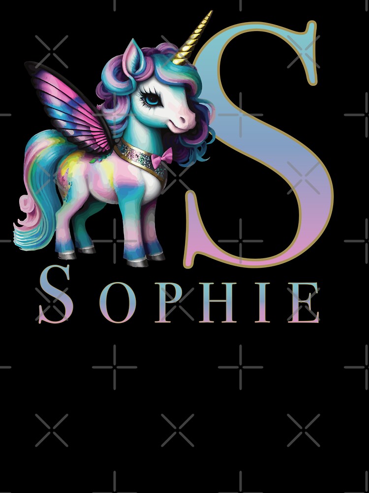 Sophie name with a cute unicorn by Lubellebubble20