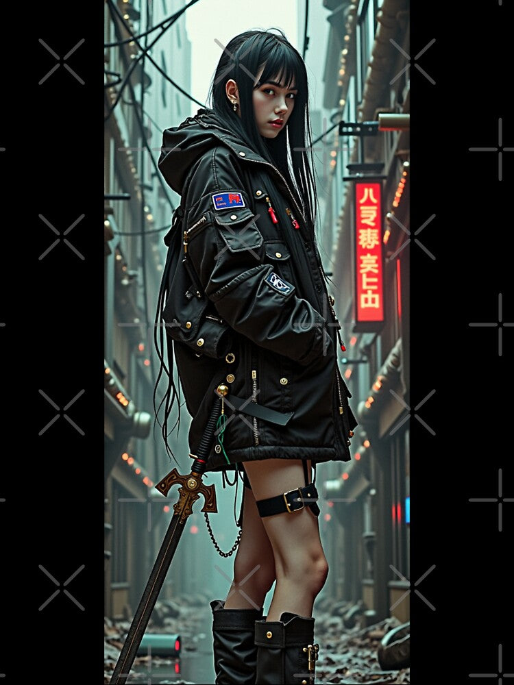 Urban warrior II | Cyberpunk Themed Warrior Girl Design by Shamrocx