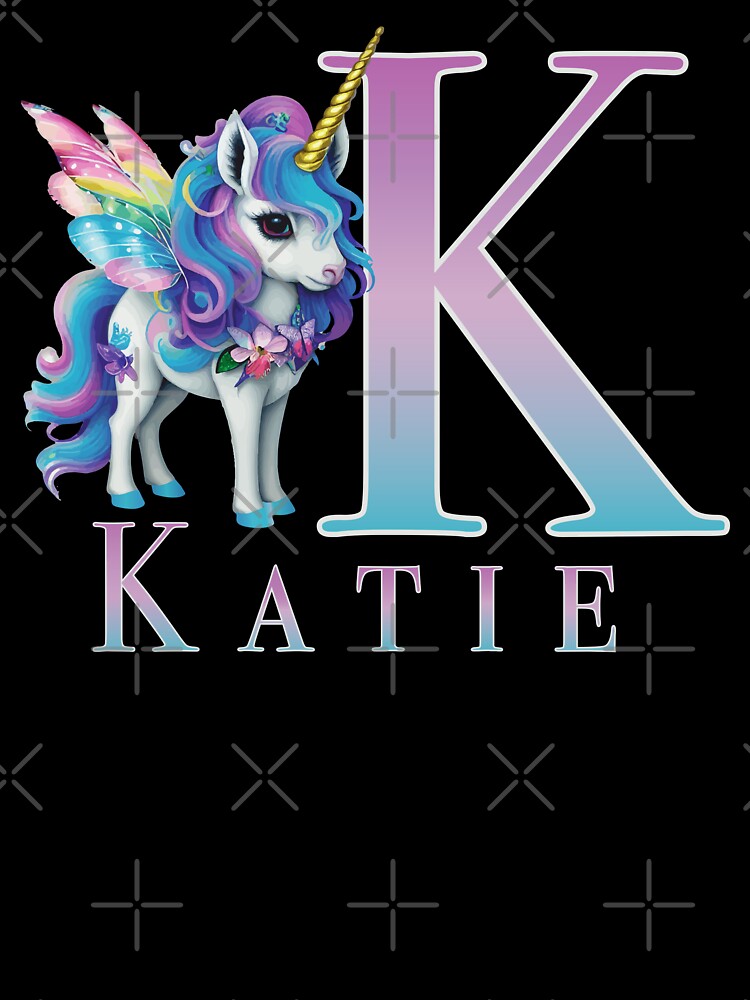 Katie name with a cute unicorn by Lubellebubble20