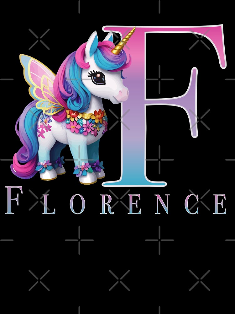 Florence name with a cute unicorn by Lubellebubble20