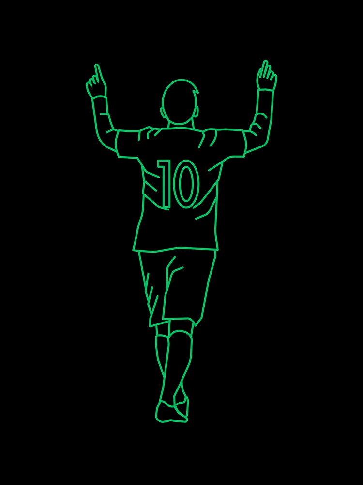 Green Number 10 |Player Celebration by Football Stickers World