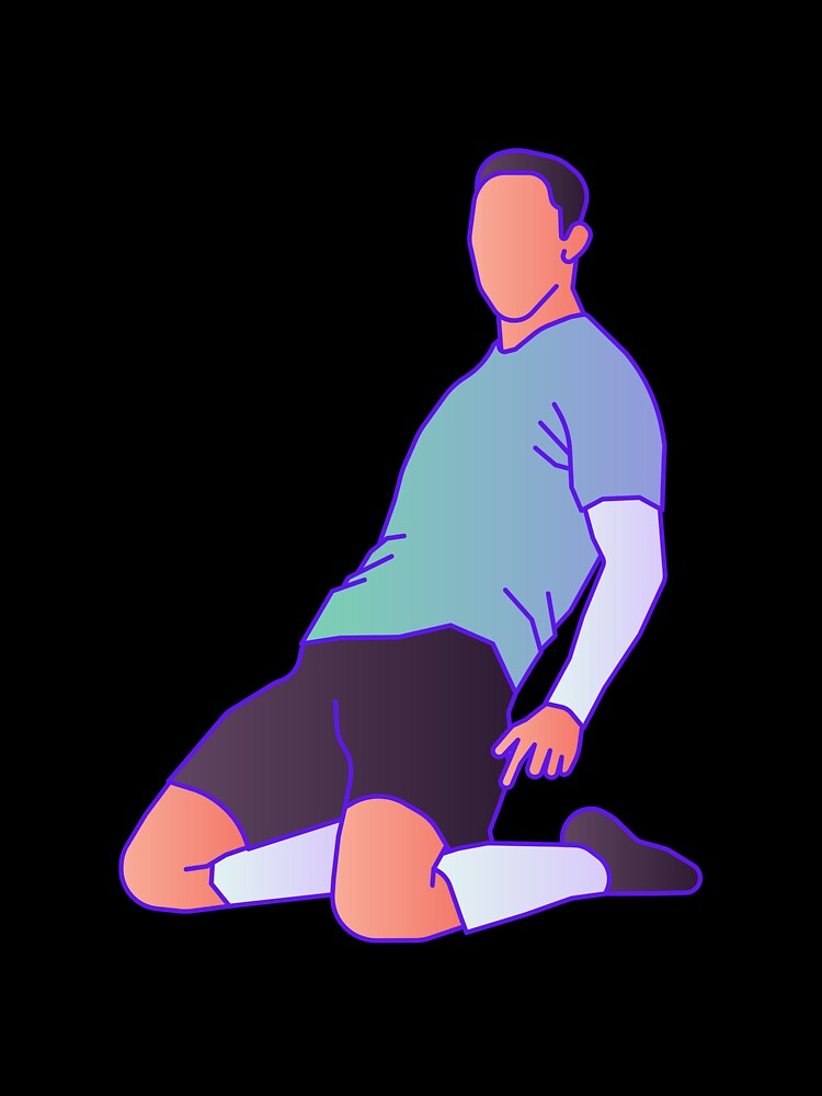 Coloured Celebrating Player 2 | Player Celebration by Football Stickers World