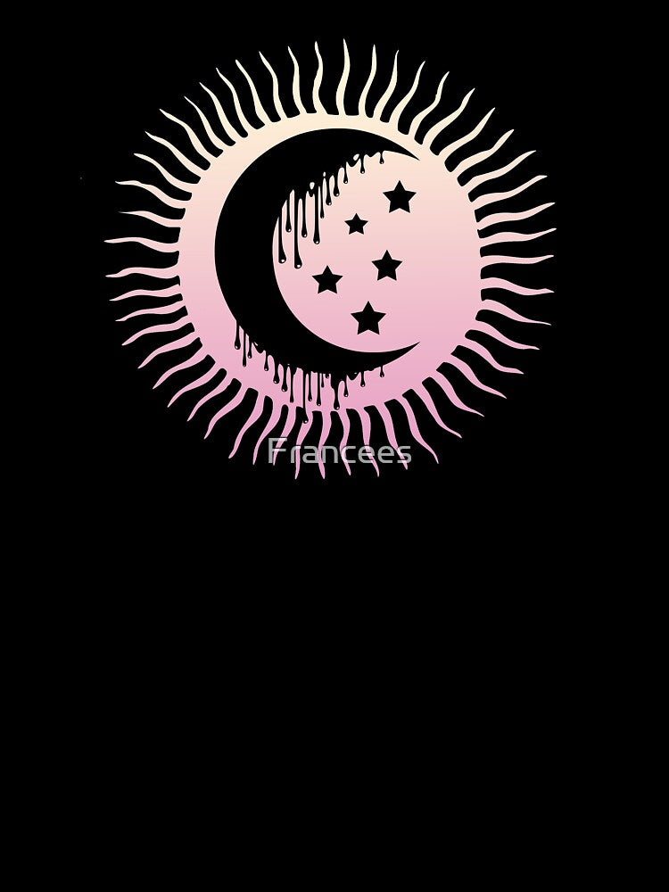 Melting moon with stars and sun by Fran Fryberg