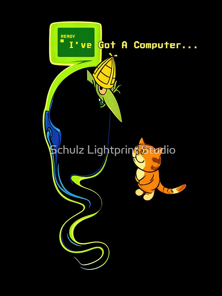 Corvax and his computer by Schulz Lightprint Studio