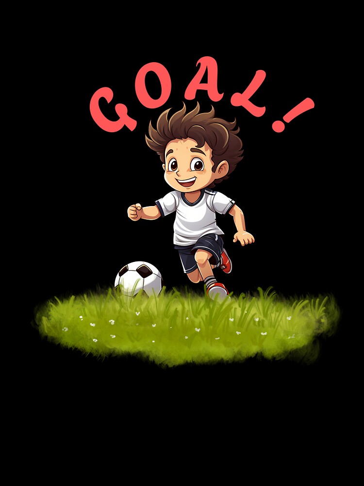 GOAL! Cute Soccer Kid Cartoon – Fun Football Design by LoudVictory