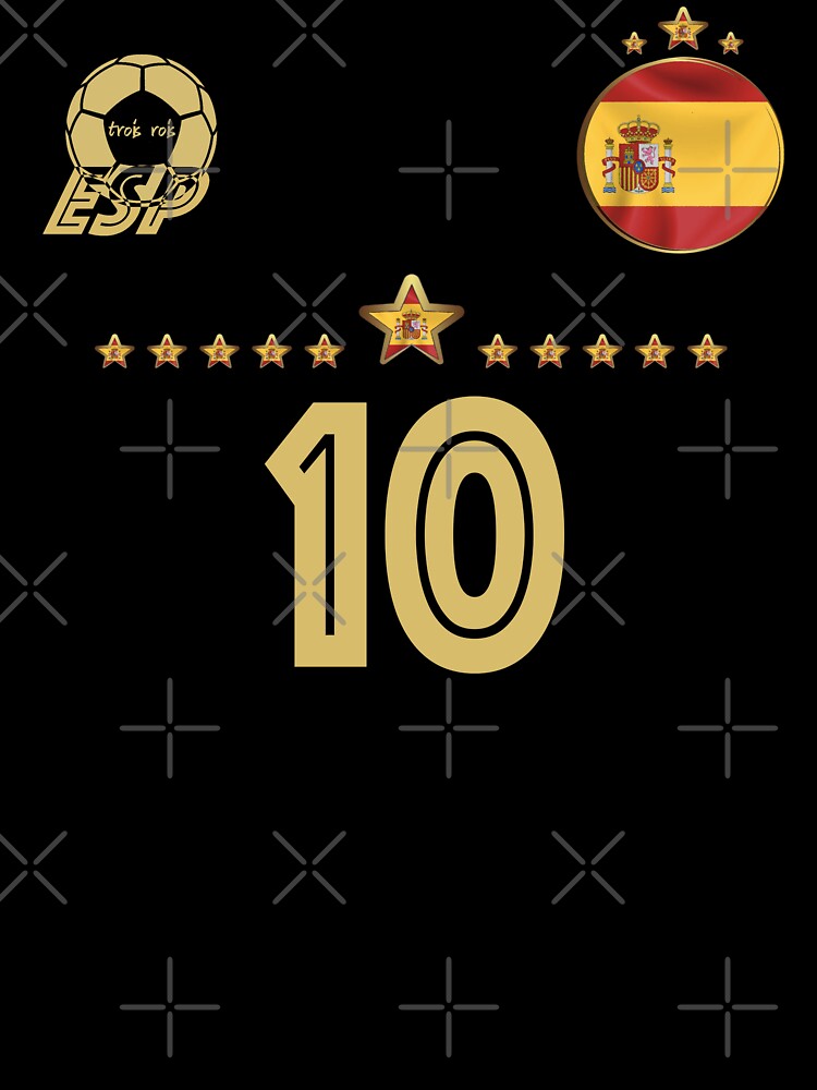 Number 10 Spain Soccer National Team Sport Jersey Fan Design by TroisRois