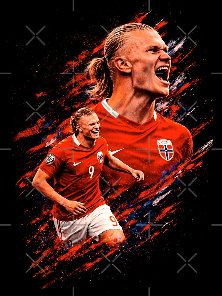 Erling Haaland Football Striker by Not Hugo