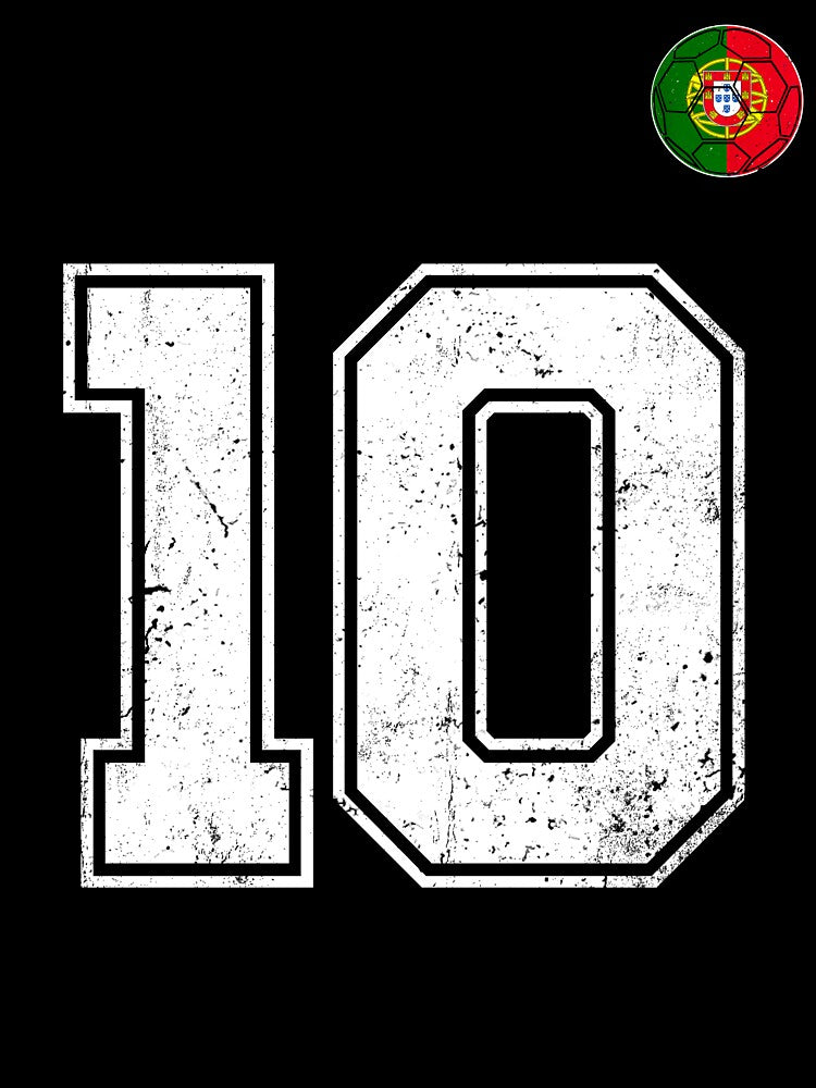 Portugal Soccer Number 10 Vintage Sports Fan by OliviaHayesArt
