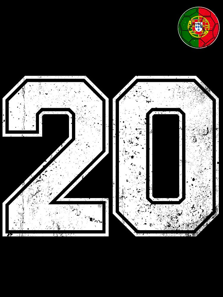 Portugal Soccer Number 20 Vintage Sports Fan by OliviaHayesArt