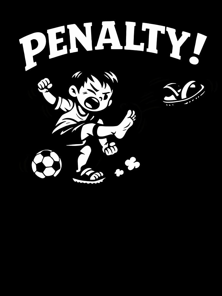 Penalty! Funny Soccer Fail T-Shirt Design by Mikoff04-arts